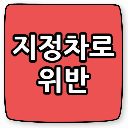 지정차로위반