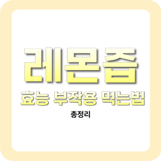 레몬즙 효능 부작용 먹는법