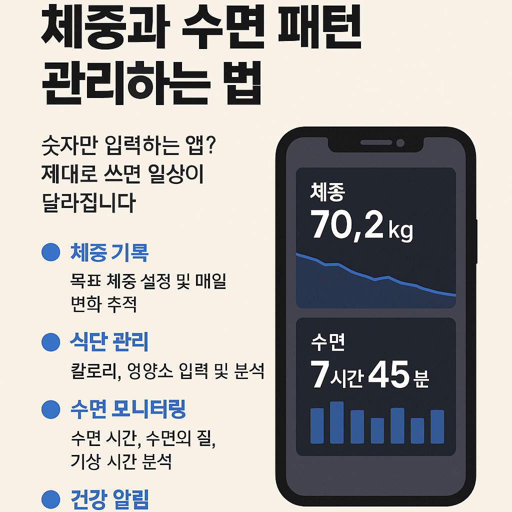 헬스 앱으로 체중과 수면 패턴 관리하는 법
