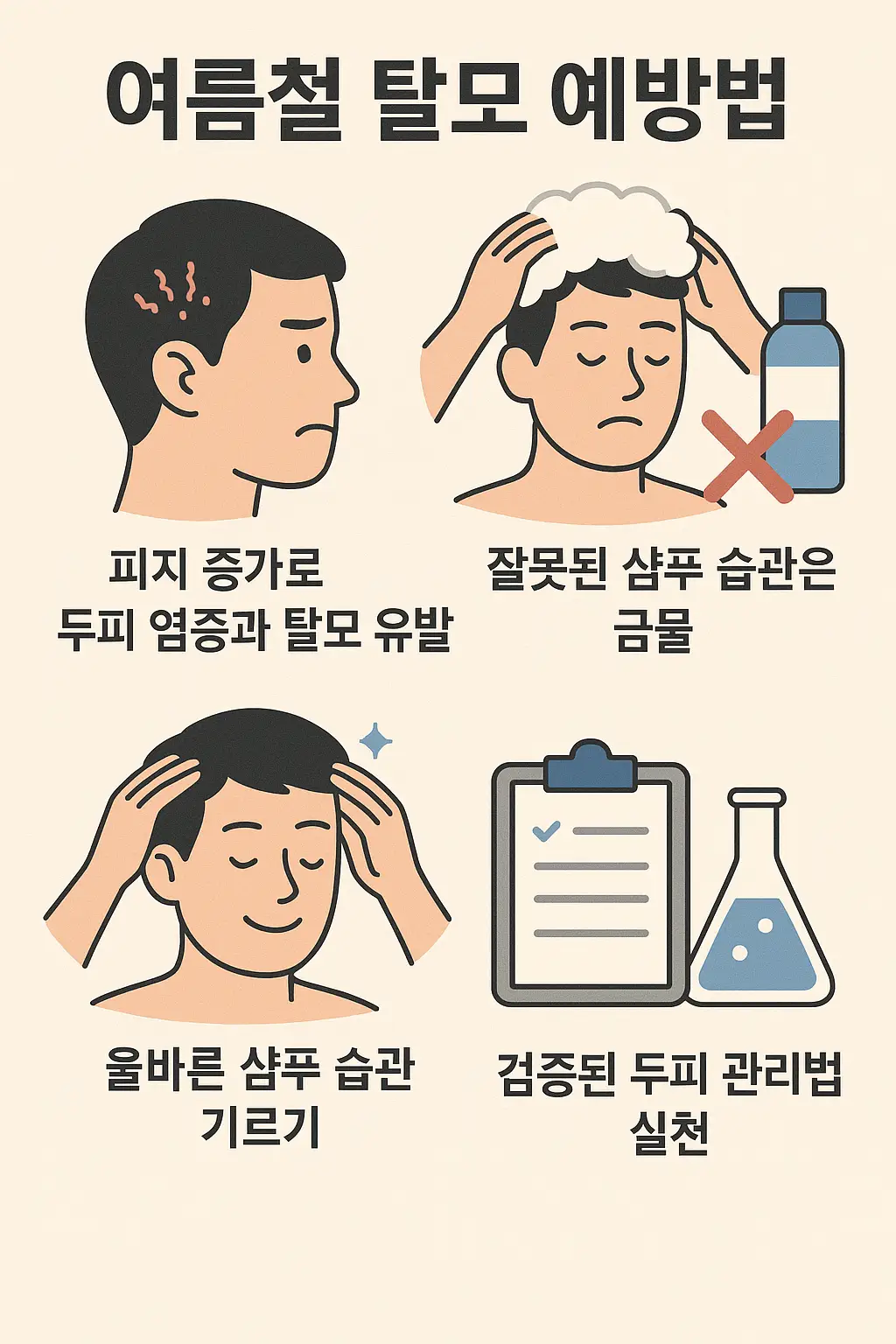 여름철 탈모 예방법