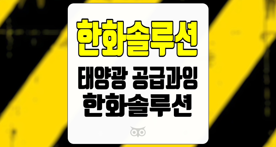 한화솔루션, 태양광 공급과잉 우려 지속, 한화솔루션의 미래는?