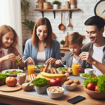 가족과 함께 식사하기