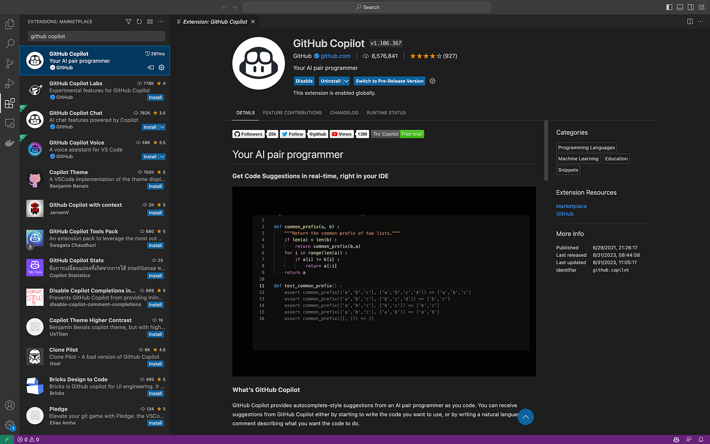 GitHub Copilot - 내 머릿속 생각을 읽어주는 페어 프로그래머
