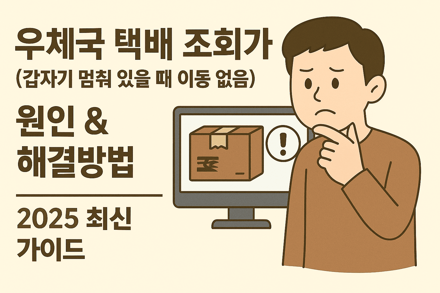 우체국 택배 조회가 갑자기 멈춰 있을 때(이동 없음) 원인 &amp; 해결방법 ❘ 2025 최신 가이드