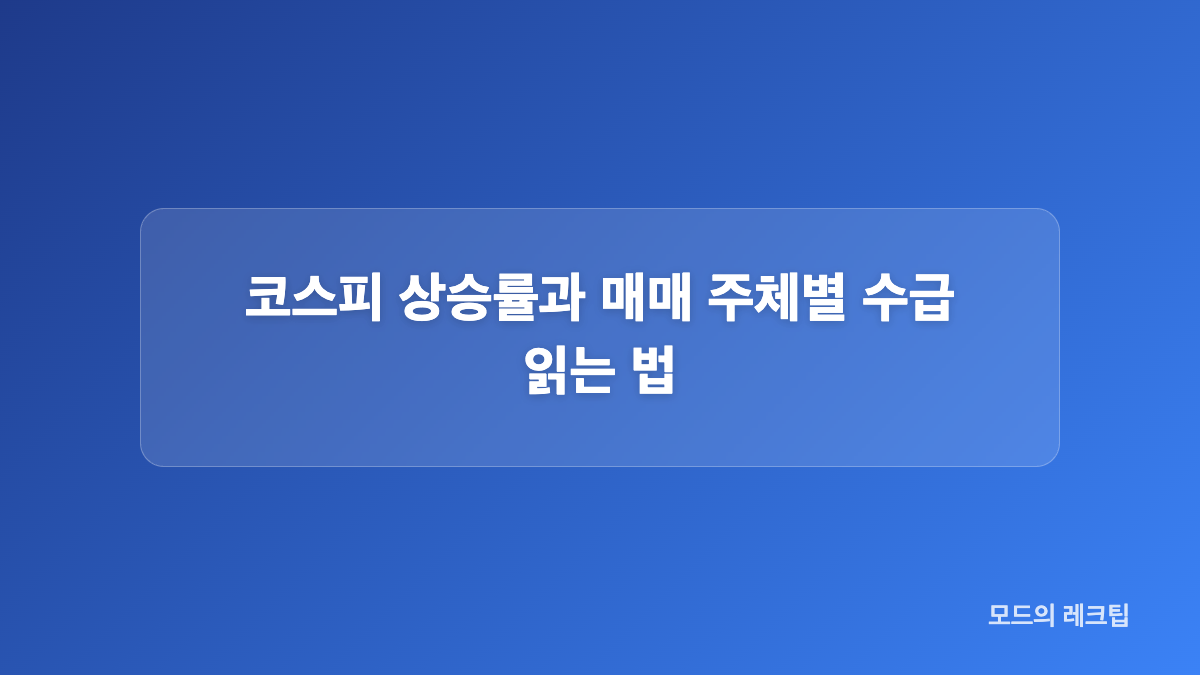 거래일별 코스피 종가와 변동률 비교