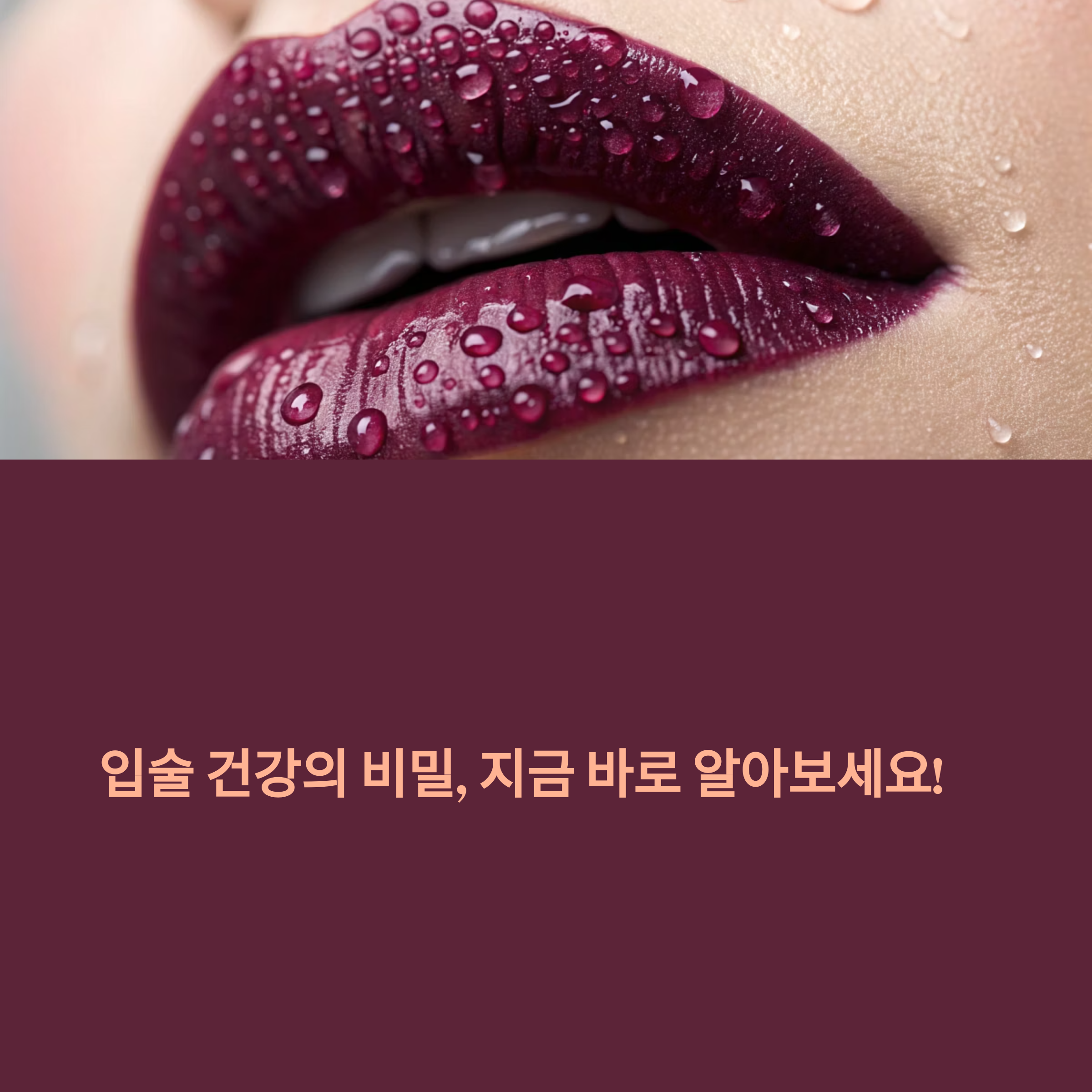 촉촉한 버건디 입술