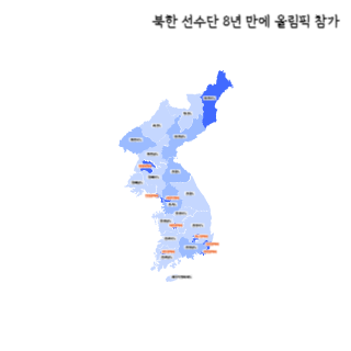 북한-선수단