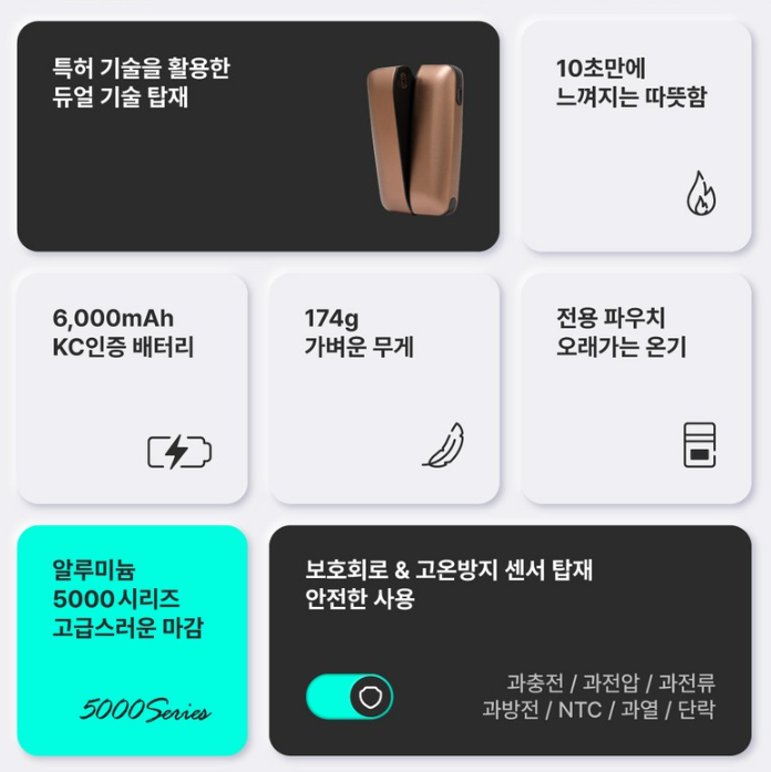 손난로 스펙