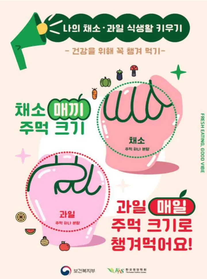 채소과일섭취권장포스터