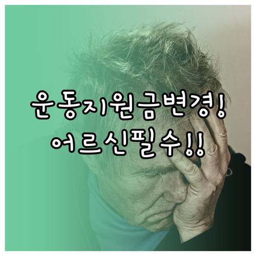 어르신 운동 지원금 2026년 달라진..