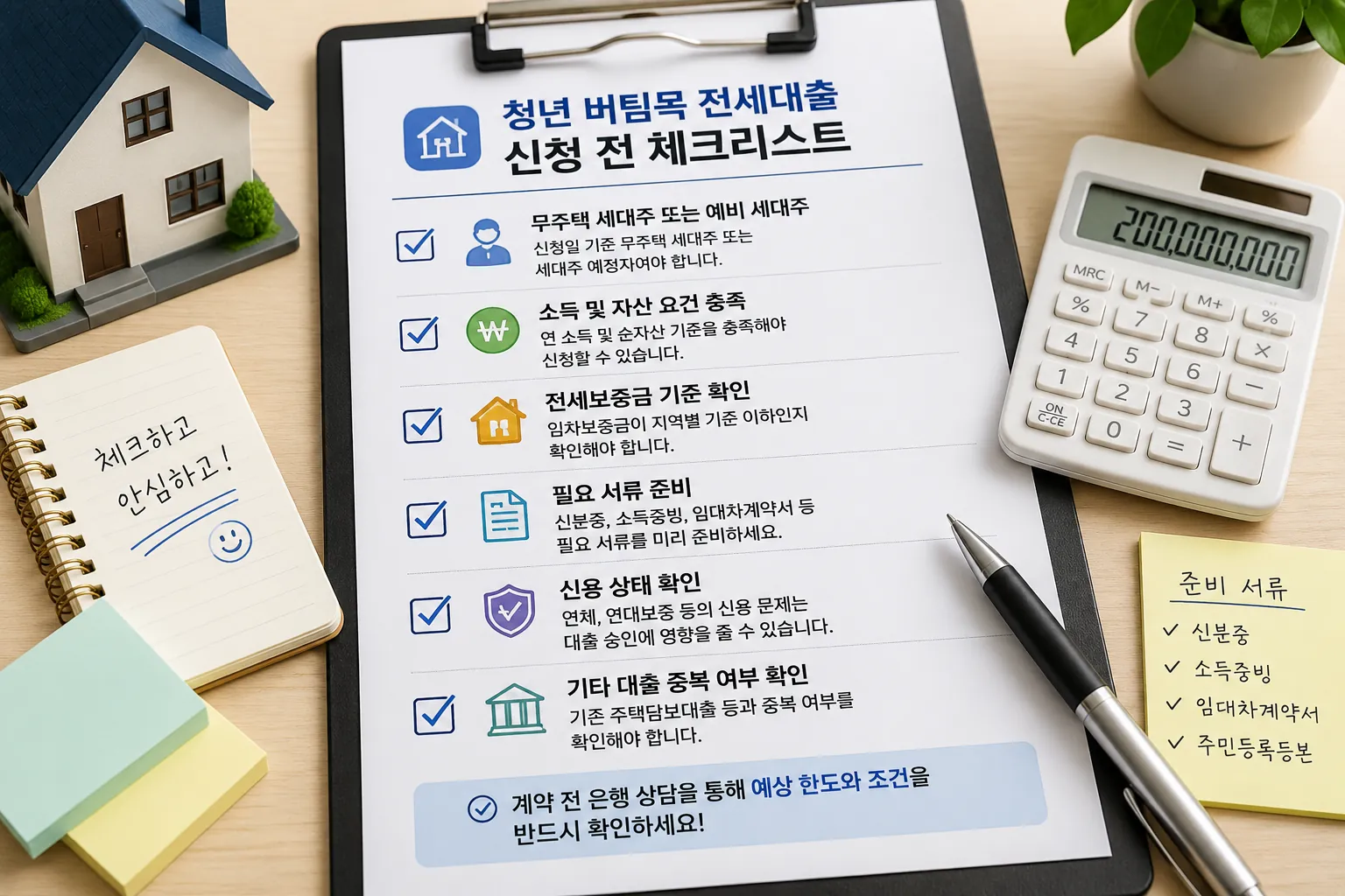 청년 버팀목 전세대출 신청 전 확인해야 할 체크리스트