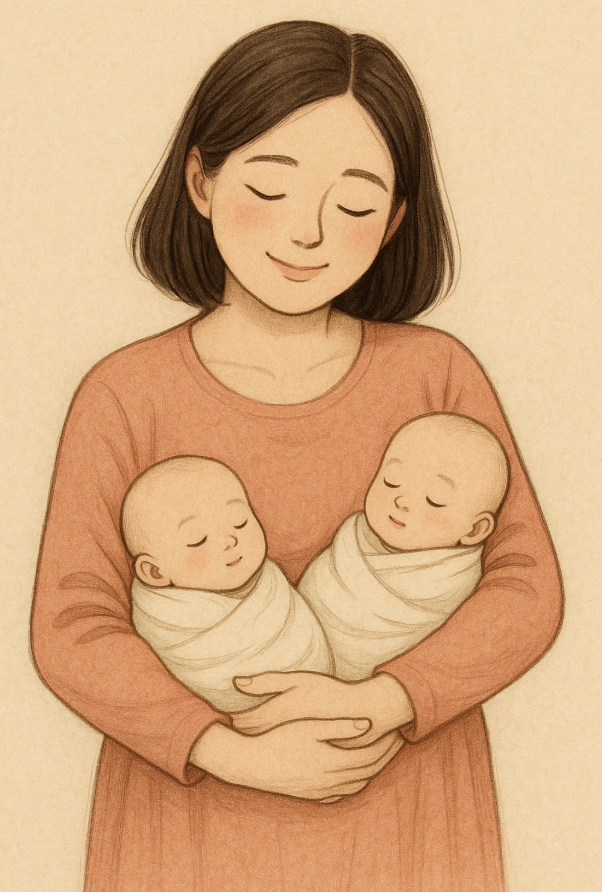 쌍둥이 출산 관련 이미지