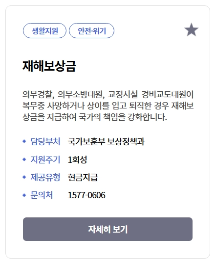 재해보상금 신청자격