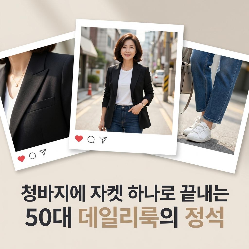 50대 데일리룩 청바지 위 블랙 자켓 솔직 후기 장단점 비교 비용 공개