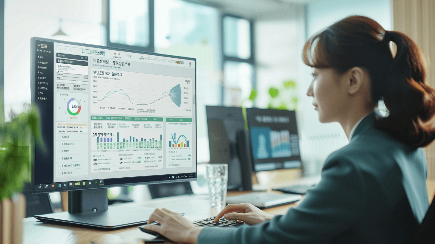 모니터를-보고-있는-여성-이미지