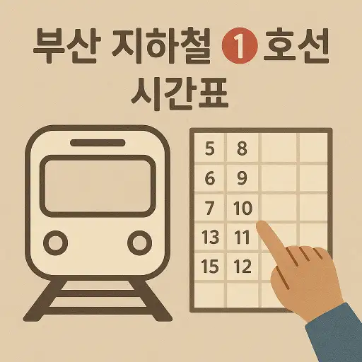 부산 지하철 1호선 시간표 보기