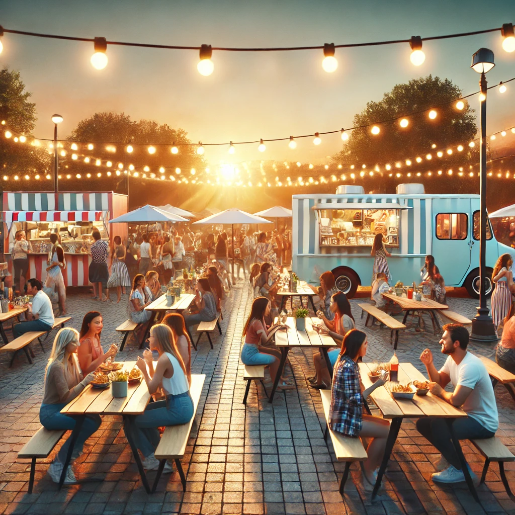 활기찬 음식 축제의 모습