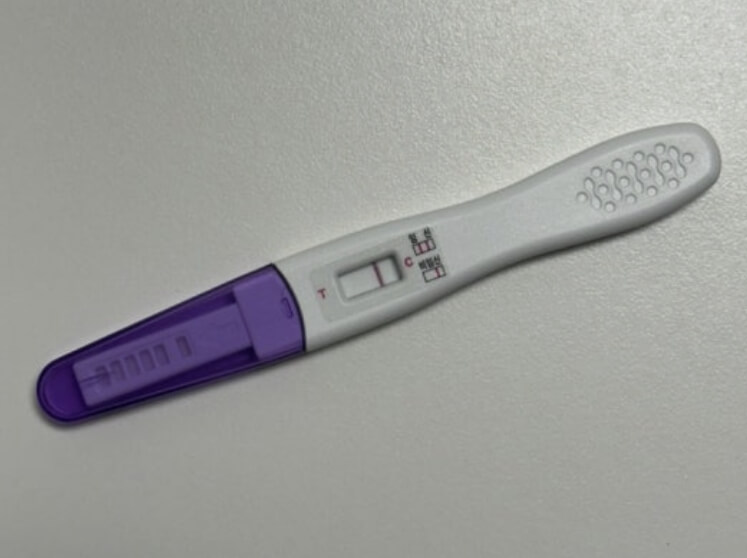 임신 테스트기 희미한 두줄