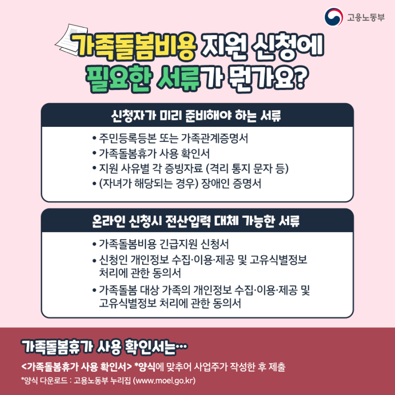 가족돌봄지원금