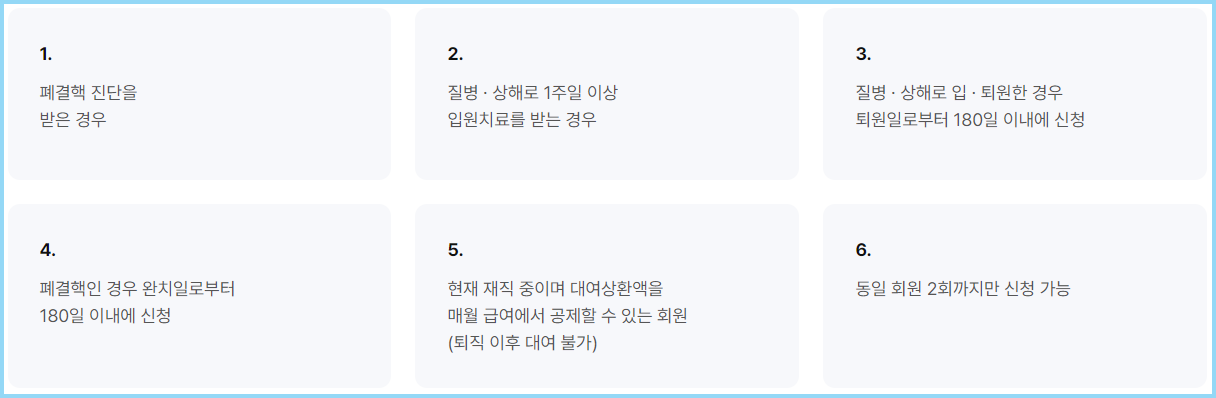 무이자대여-신청자격