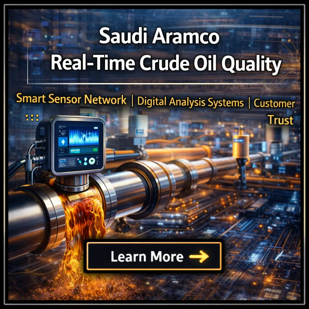사우디아람코 실시간 원유 품질: 스마트 센서망, 디지털 분석 시스템, 고객 신뢰도