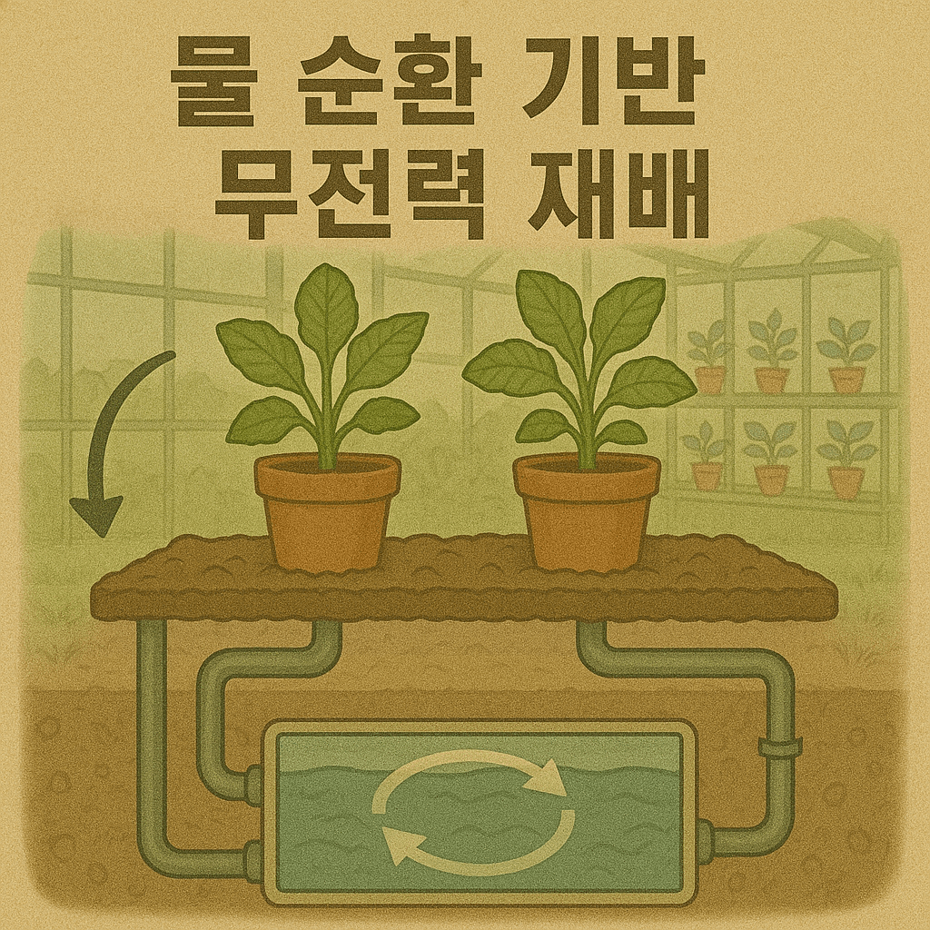 물 순환 기반 무전력 재배