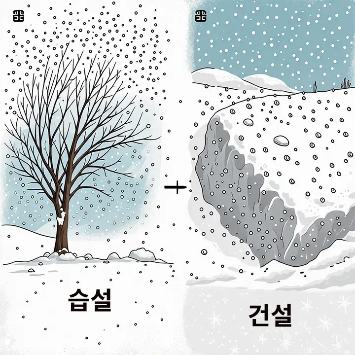 습설, 건설 구별 방법 차이점