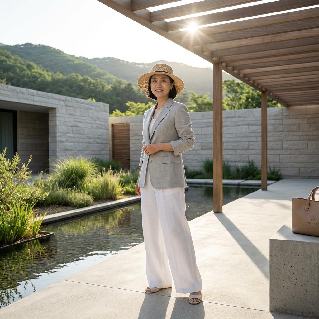 린넨 화이트 팬츠를 구김 없이 우아하게 입는 팁