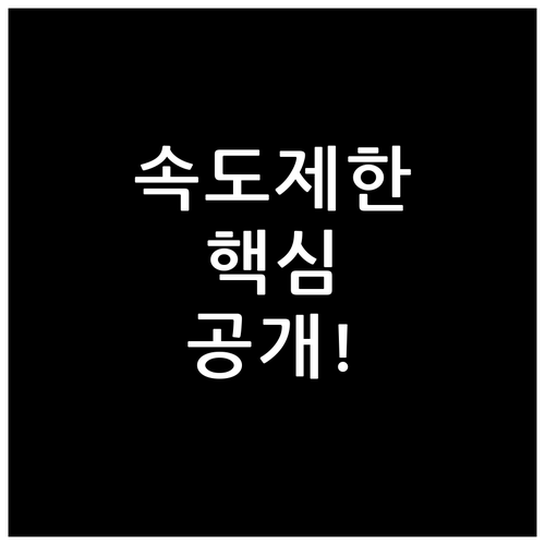 데이터 무제한 요금제 속도 제한 기준..