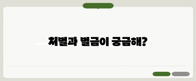 무면허 운전 적발시 처벌 기준과 벌금