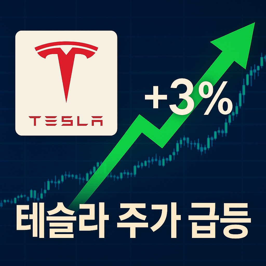 테슬라 주가 3% 급등!