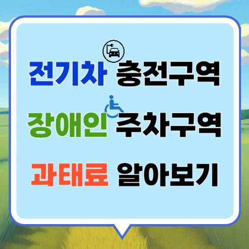 전기차 충전구역 &amp; 장애인 주차구역 과태료, 제대로 알고 지켜요!