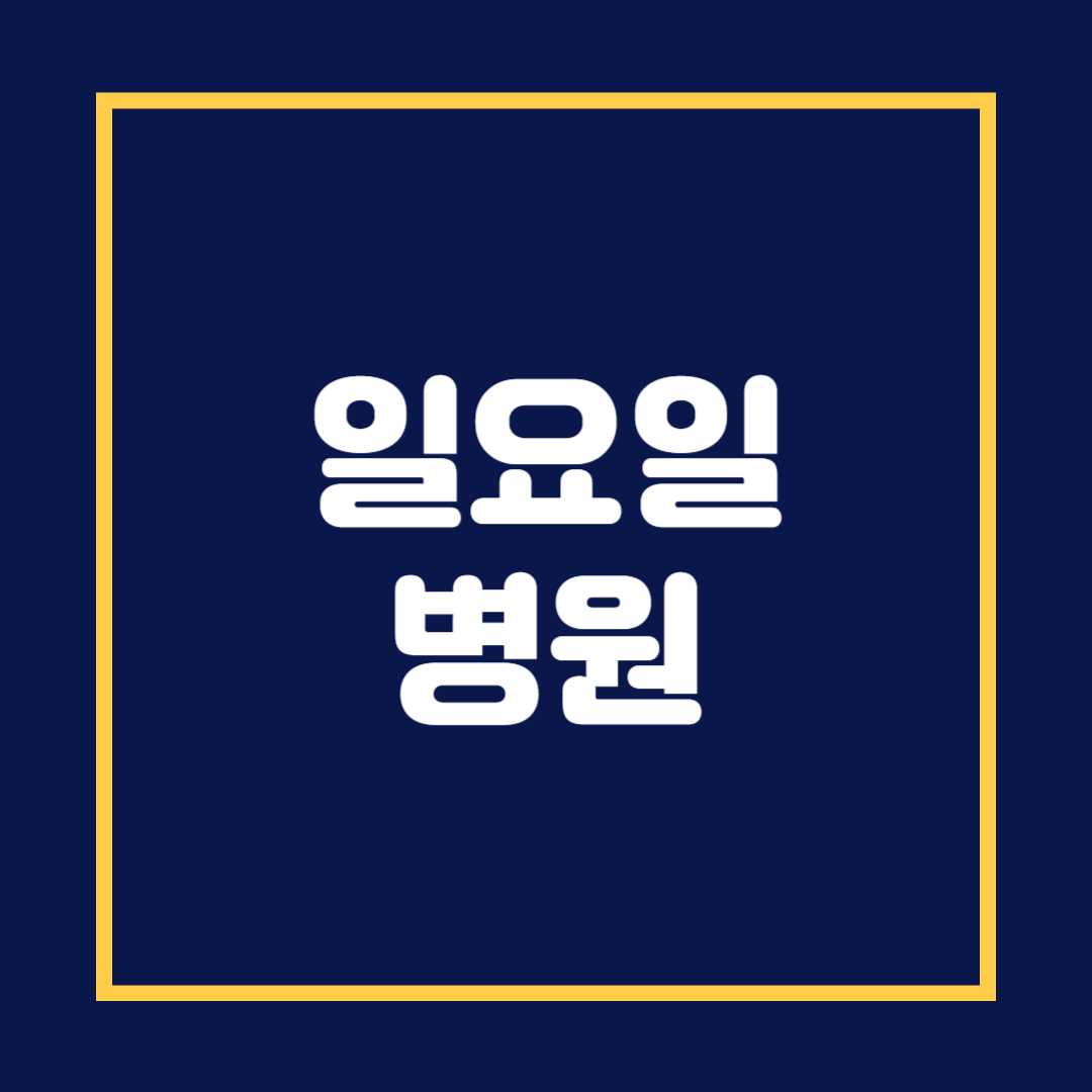 일요일 병원