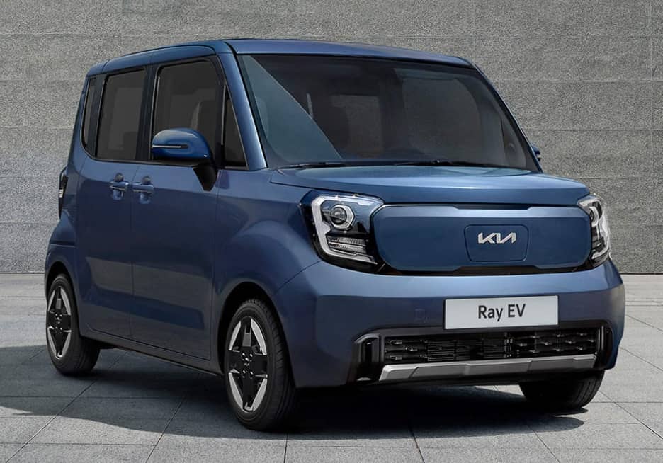 레이 EV 스모크 블루 정측면