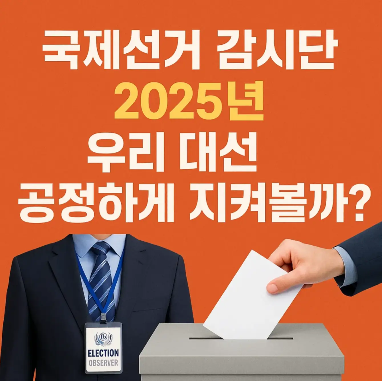 국제선거 감시단, 2025년 우리 대선 공정하게 지켜볼까?