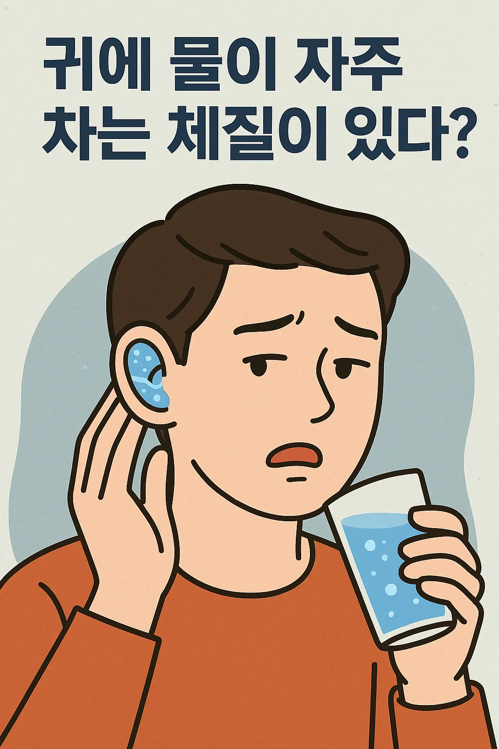 귀에-물이-자주-차는-것에-불편함을-느끼는-남성의-일러스트-이미지