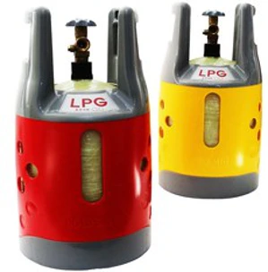 다원텍 콤포라이트 LPG 가스통 가벼운 플라스틱 휴대용 캠핑용 (충전기한 2028년 4월 최신품)