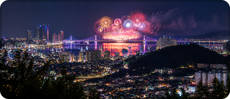 부산 불꽃축제 숨은 명당 AI 이미지