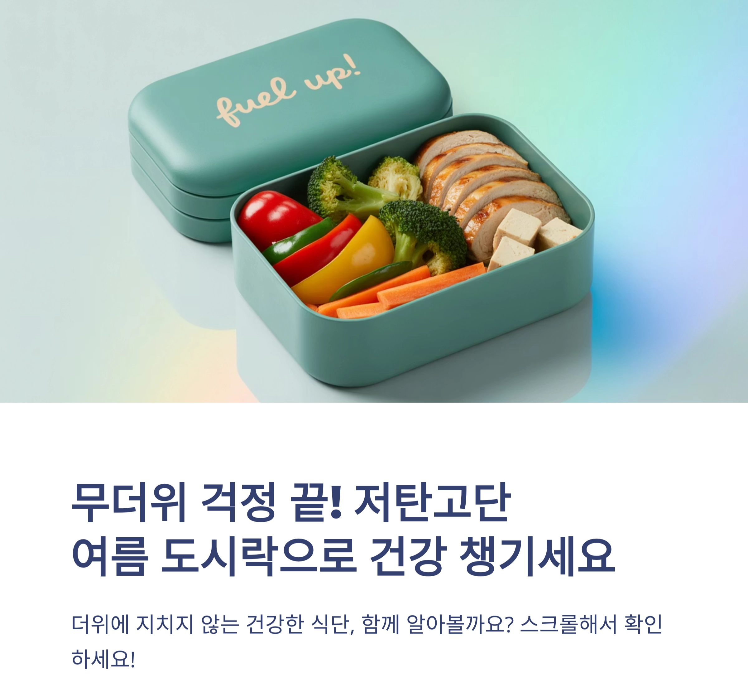 무더위 걱정 끝! 저탄고단 여름 데일리 도시락 추천