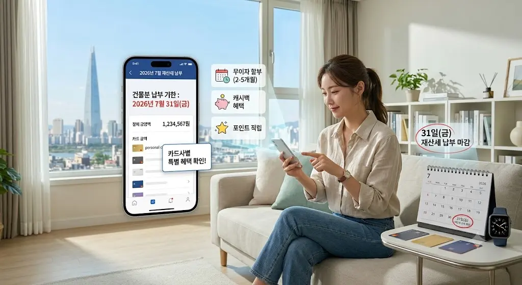 2026재산세7월납부 건물분납부기한 조회방법 카드혜택