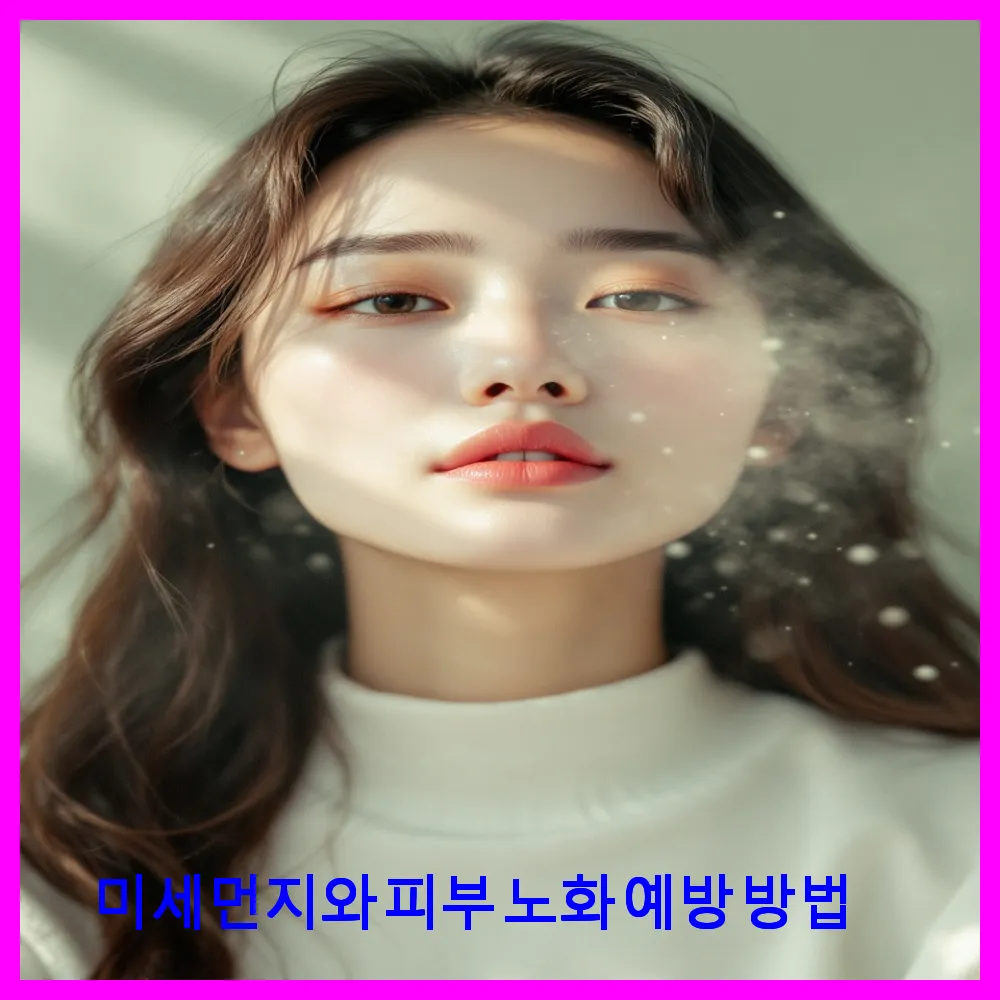 미세먼지와 피부 노화 예방 방법