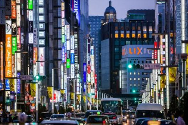 일본 도쿄 긴자 식당 거리