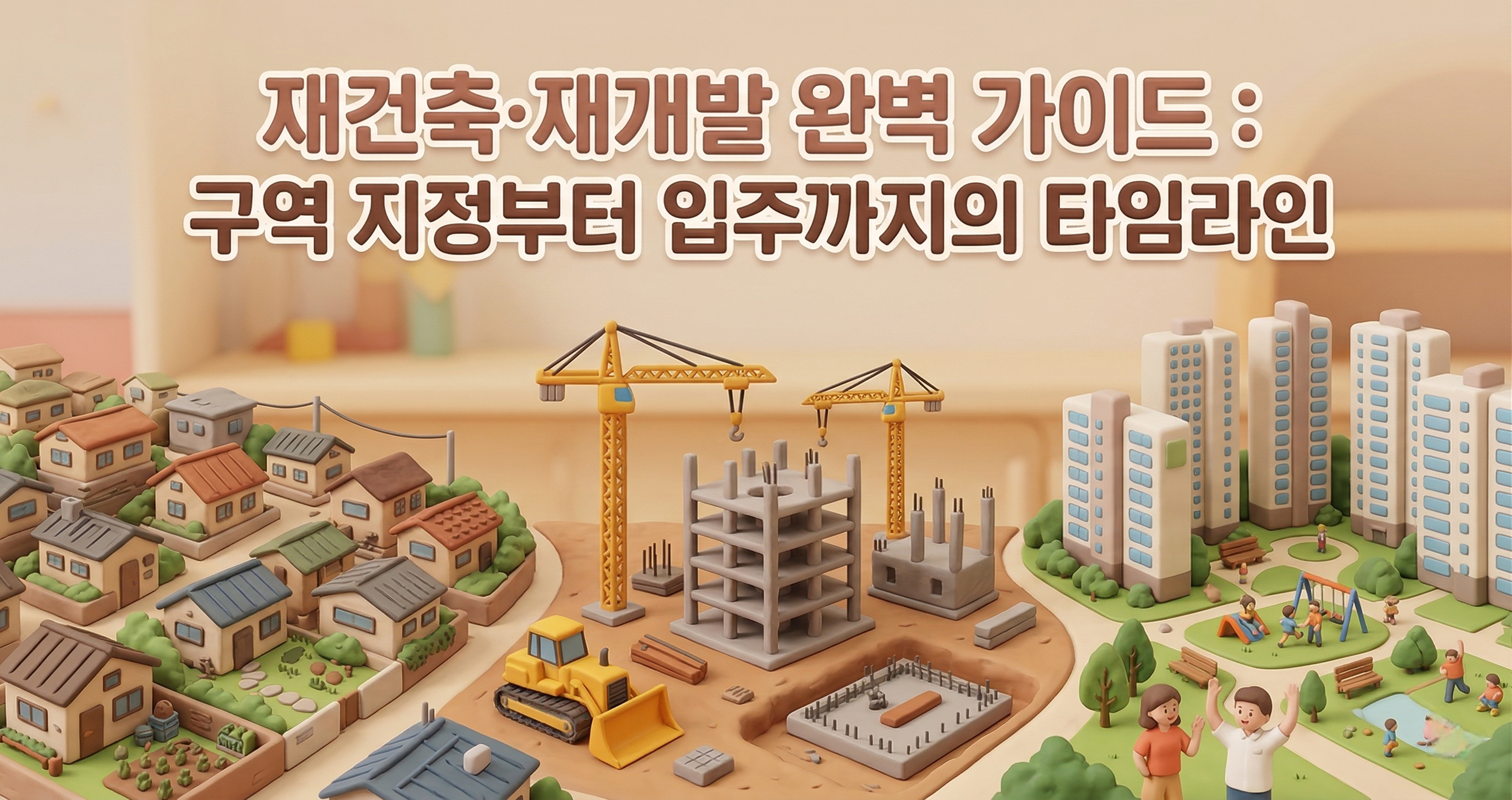 재건축·재개발 완벽 가이드 : 구역 지정부터 입주까지 실전 인허가 타임라인 대표 이미지