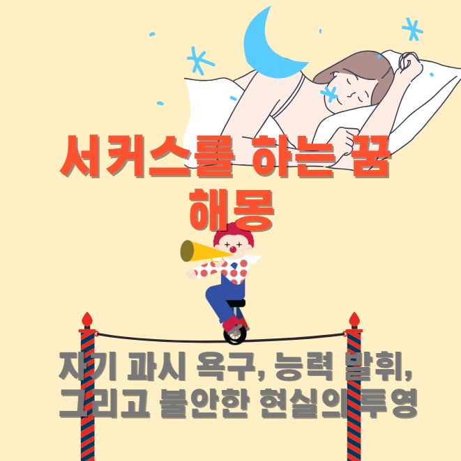 잠이든 여성, 서커스를 하는 삐에로