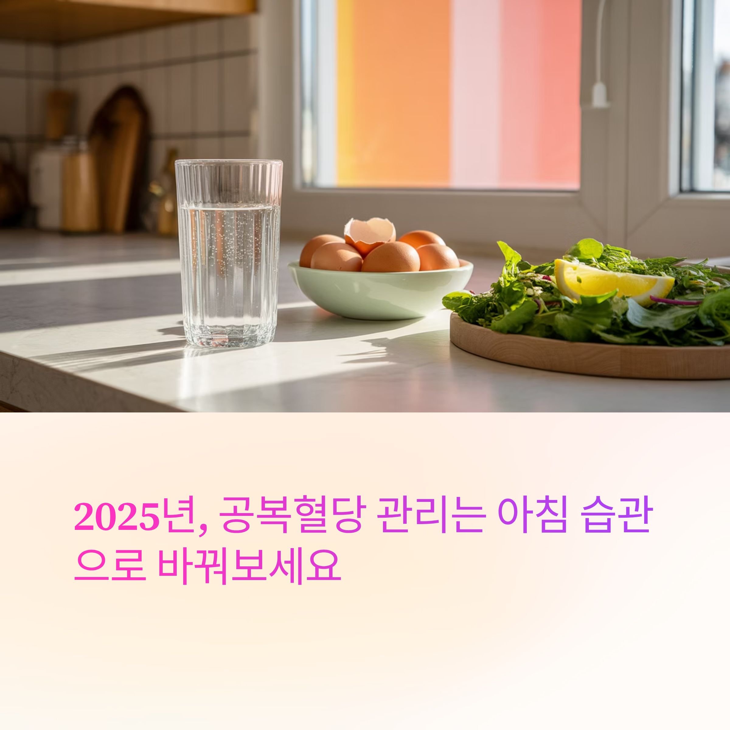 공복혈당 관리 아침습관