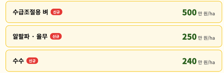전략작물직불금 신청 2026