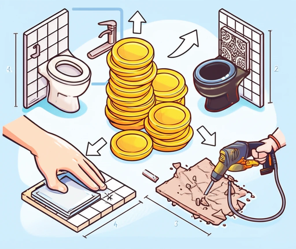 타일 덧방 시공 시 욕실 리모델링 비..