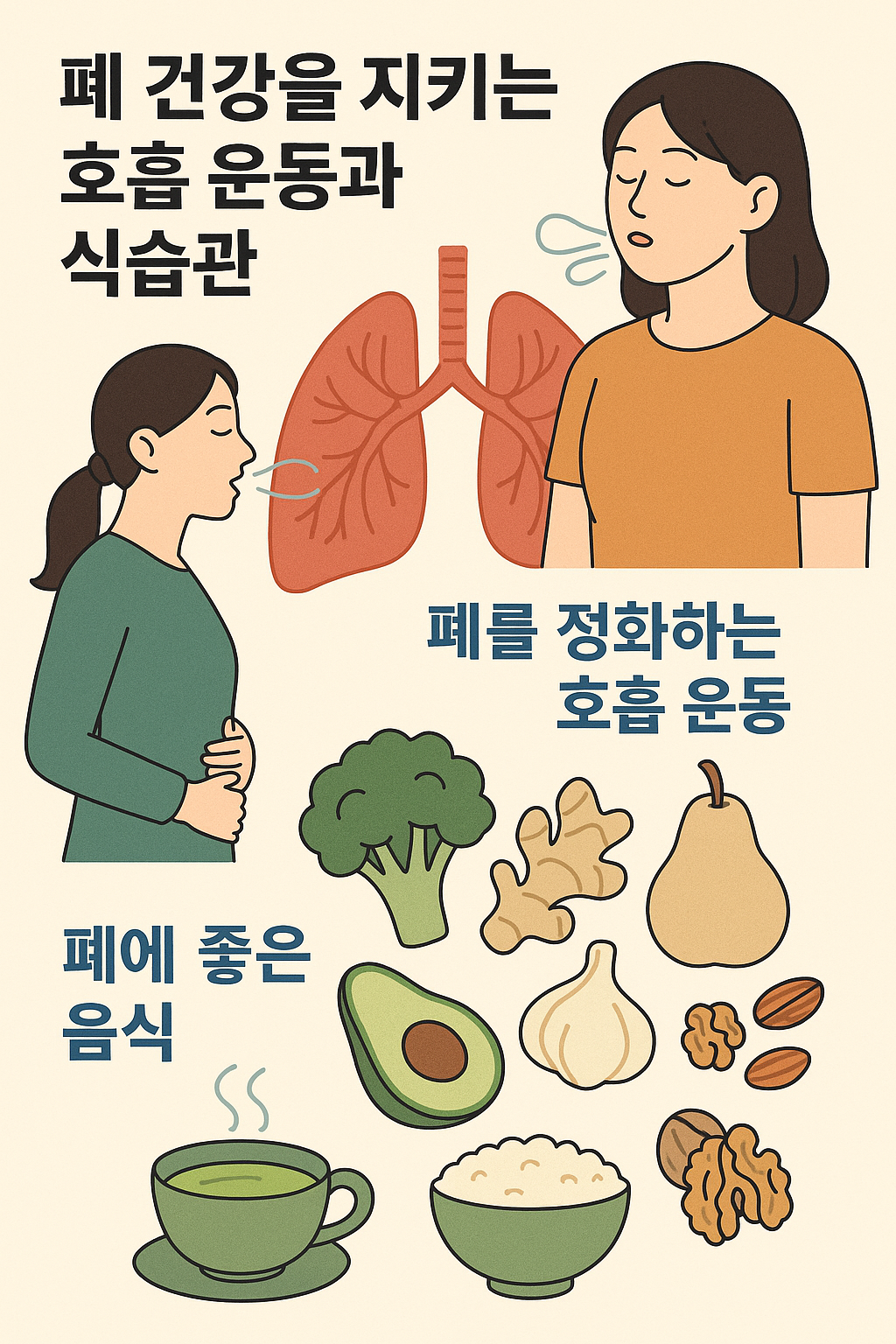 폐 건강을 지키는 호흡 운동과 식습관: 숨 쉬는 것부터 달라지는 진짜 건강