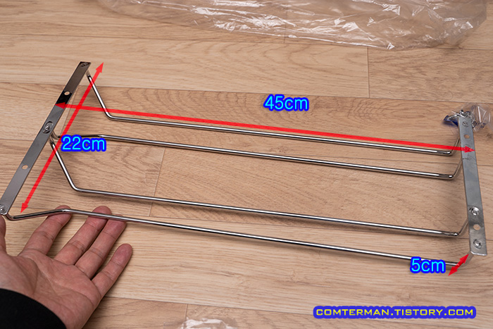 와인잔걸이 크롬 2단