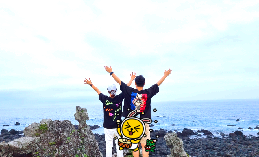 올레3코스 신풍신천 바다목장 앞바다의 신기한 바위